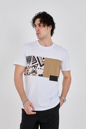 تیشرت سفید مردانه رگولار Key Denim - کد 940829489