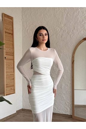 لباس سفید زنانه بافتنی Misscix Official - کد 940835961