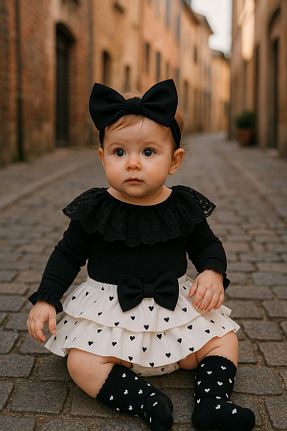 ست نوزادی مشکی بچه گانه پنبه ای Cherub Baby - کد 881306629