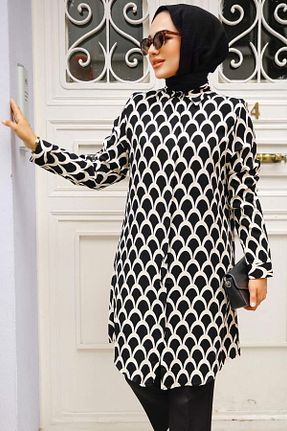 تونیک حجاب مشکی زنانه %100 پنبه Neva Style - کد 823103381