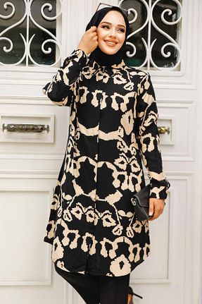 تونیک حجاب مشکی زنانه %100 پنبه Neva Style - کد 823103324