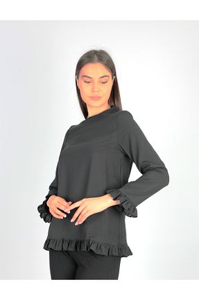 بلوز حجاب مشکی زنانه لباس پیراهنی ÇELEBİ STYLE - کد 929219631