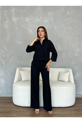 ست بالاتنه و پائین تنه مشکی زنانه بافتنی Nesil - کد 940889849