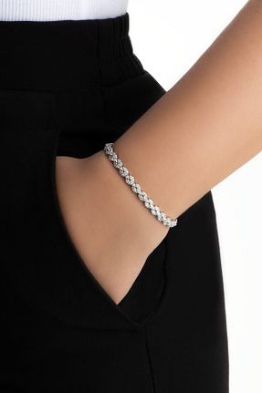 دستبند نقره سفید زنانه 925 عیار So Chic - کد 410142141