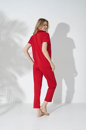 ست لباس راحتی قرمز زنانه ساده GRSN - کد 940911135
