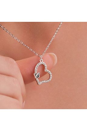گردنبند استیل ( فولاد ) طوسی زنانه استیل (فولاد) HOBİSY GIFT SHOP - کد 940912002