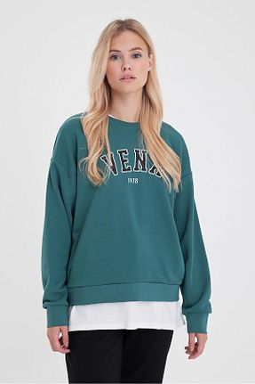 سوئیشرت نارنجی زنانه چاپی VENA - کد 861650355