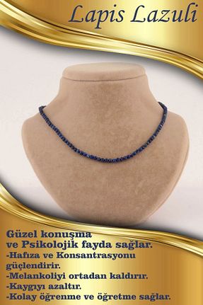 گردنبند جواهر آبی زنانه سنگ OSMANLI DOĞAL TAŞ - کد 312055155