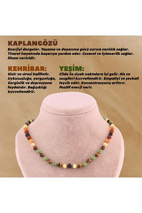 گردنبند جواهر رنگی زنانه سنگ طبیعی OSMANLI DOĞAL TAŞ - کد 314014062