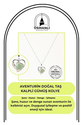 گردنبند جواهر سبز زنانه سنگ OSMANLI DOĞAL TAŞ - کد 336677571