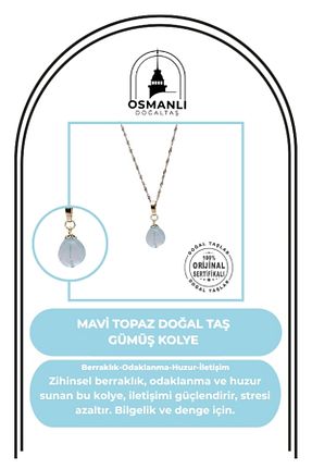 گردنبند جواهر رنگی زنانه سنگ طبیعی OSMANLI DOĞAL TAŞ - کد 303329994