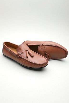 کفش لوفر قهوه ای مردانه چرم خالص Gondol - کد 931277999