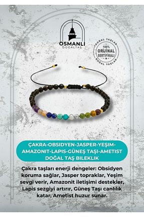 دستبند جواهر مشکی زنانه سنگ طبیعی OSMANLI DOĞAL TAŞ - کد 676998054
