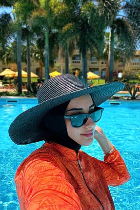 کلاه مشکی زنانه حصیر Remsa Mayo - کد 704969748