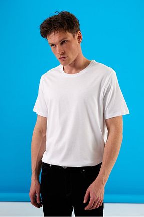 تیشرت سفید مردانه یقه دوچرخه VENA - کد 830668438