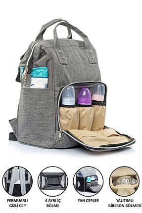 کیف مراقبت از کودک طوسی RUBBAG - کد 68947213