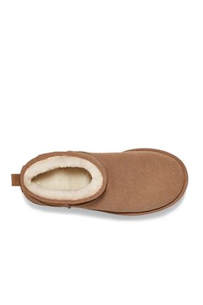 بوت / نیم بوت قهوه ای زنانه چرم خالص UGG - کد 899106154