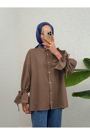 پیراهن قهوه ای زنانه Relaxed Modamorfo - کد 827495486