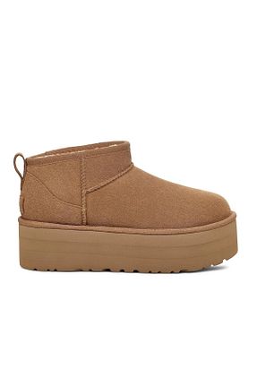 بوت / نیم بوت قهوه ای زنانه چرم خالص UGG - کد 899106154