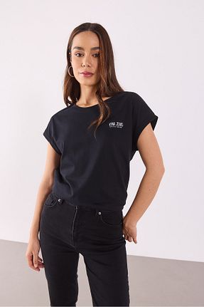 تیشرت مشکی زنانه رگولار VENA - کد 924576244