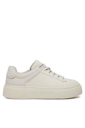 کفش اسنیکر بژ زنانه بند دار Armani Exchange - کد 801757140