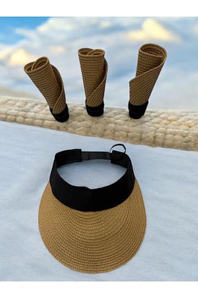 کلاه قهوه ای زنانه حصیر AKMNY BOUTIQUE - کد 940829503