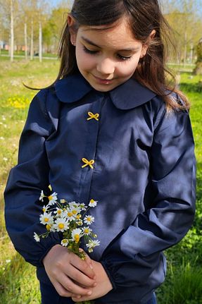 پیراهن سرمه ای بچه گانه رگولار Angel&Co. Girls Clothing - کد 929683083