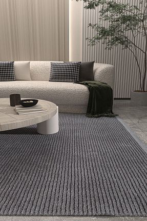 فرش طوسی قابل شستشو Cool Halı - کد 464341763