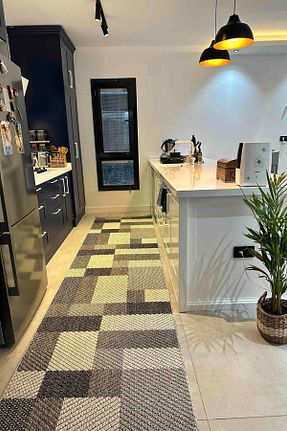 فرش طوسی قابل شستشو Cool Halı - کد 128129762