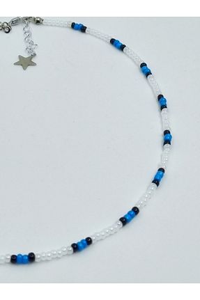 گردنبند جواهر آبی زنانه منجق KRIMO - کد 452736041