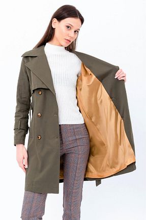 ترنچکت خاکی زنانه %100 پنبه PASTELASTORE - کد 239289464