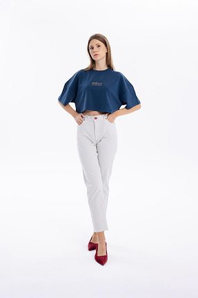 شلوار طوسی زنانه بافتنی GMG FIRENZE - کد 875506584