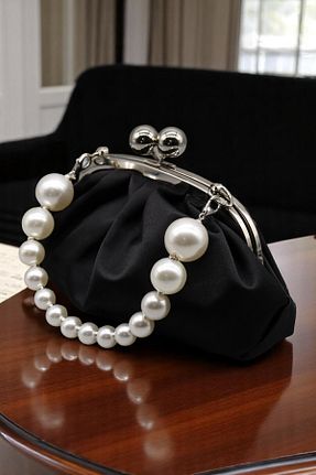 کیف مجلسی مشکی زنانه پارچه ای HFKY - کد 931523030