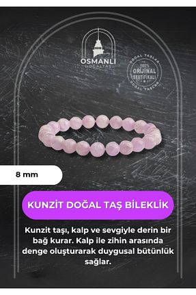 دستبند جواهر صورتی زنانه سنگ طبیعی OSMANLI DOĞAL TAŞ - کد 676282826