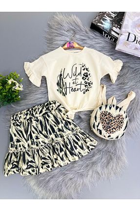ست بالاتنه و پائین تنه نباتی بچه گانه بافتنی mislina kids - کد 935529409