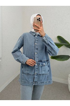 کت آبی زنانه رگولار Modamorfo - کد 902160733
