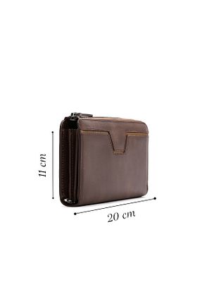 کیف پورتفوی و کلاچ قهوه ای مردانه چرم مصنوعی Derimod - کد 754415984