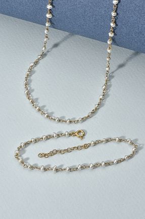 گردنبند مروارید سفید نقره Nox Jewelry - کد 941049646