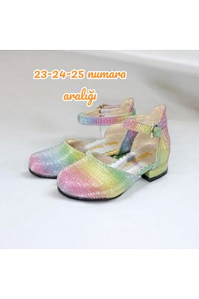 کفش پاشنه بلند کلاسیک رنگی بچه گانه پارچه PATİK BEBE - کد 773321837