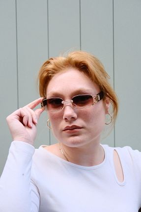 عینک آفتابی قهوه ای زنانه UV400 BAPPİR - کد 551913751
