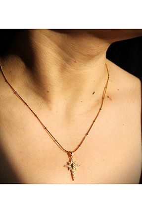 گردنبند استیل ( فولاد ) زرد استیل ضد زنگ TEDDY JEWELLRY - کد 936160018