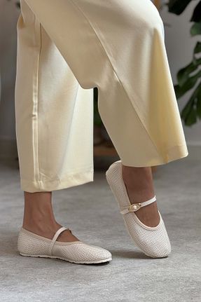 بابت بژ زنانه چرم مصنوعی NİŞANTAŞI SHOES - کد 940899911