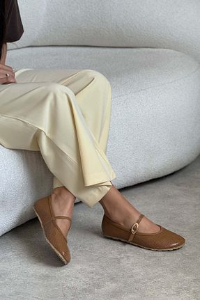 بابت قهوه ای زنانه چرم مصنوعی NİŞANTAŞI SHOES - کد 940899963
