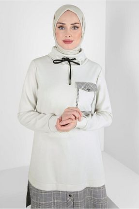 تونیک حجاب قهوه ای زنانه مخلوط پلی استر Alvina - کد 791024172