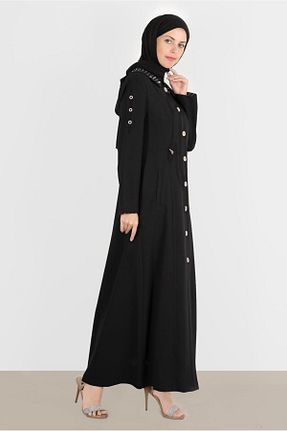 مانتو بلند حجاب مشکی زنانه Alvina - کد 807280755