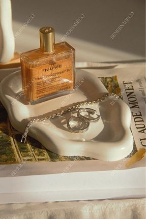 کاسه و بشقاب دکوراتیو سفید Beton Bemerna Deco - کد 921647419