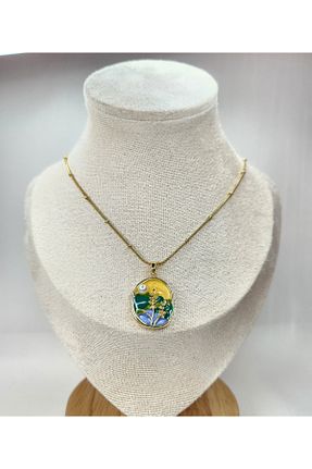 گردنبند استیل ( فولاد ) زرد زنانه استیل (فولاد) Nilsu Jewellery Accessory - کد 896425209