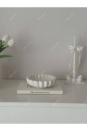کاسه و بشقاب دکوراتیو سفید Beton bliss store - کد 904239248