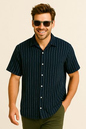 پیراهن سرمه ای مردانه رگولار Jack & Jones - کد 892749493