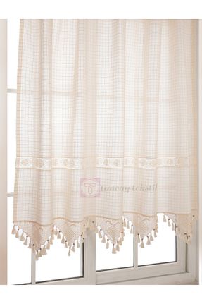 پرده زمینه بژ کتان TUNCAY TEKSTİL - کد 69605665